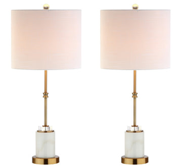 Harper 27" Marble/Crystal LED Table Lamp - JONATHAN Y